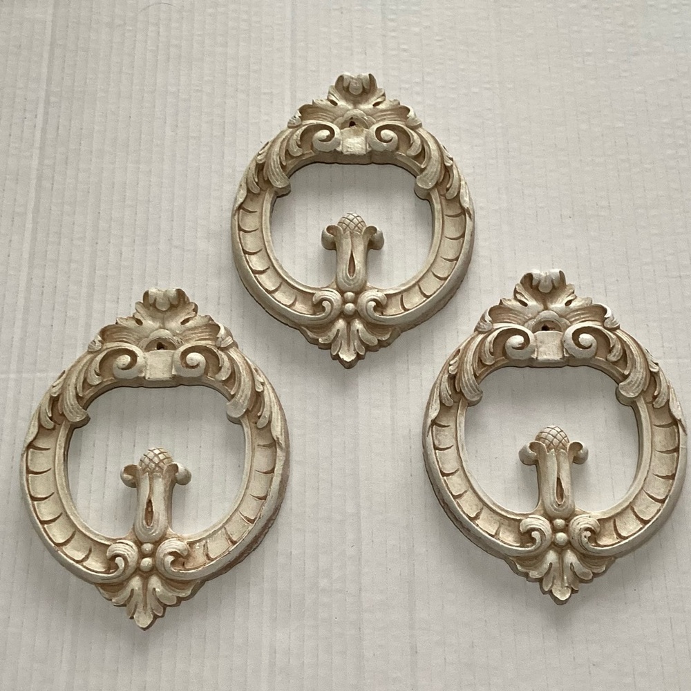 3 pc. Ornate decorative accent wall hanging Vintage